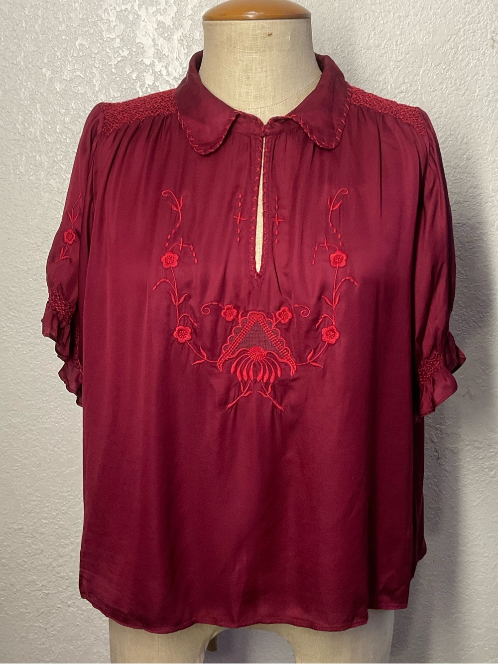 The Great Red Embroidered Top Size 1